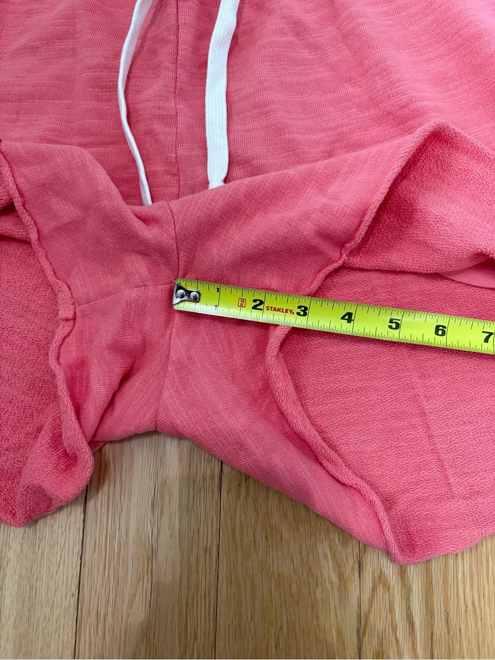 Crew NWT Vintage Cotton Terry Cutoff Shorts Tuscan Coral XL Coastal - Picture 8 of 8